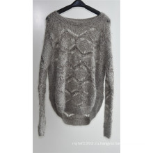 Женская зимняя фантазийная трикотажная свитера с пуловером
